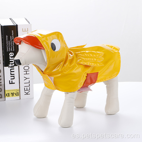 Pet impermeable Duck Cosplay Dog Raincoat con capucha